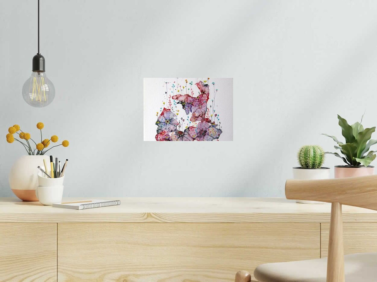 Dessin FLEURS DE SEL 12 de AMANDINE DESCHAMPS dans un intérieur – 29 × 21 cm