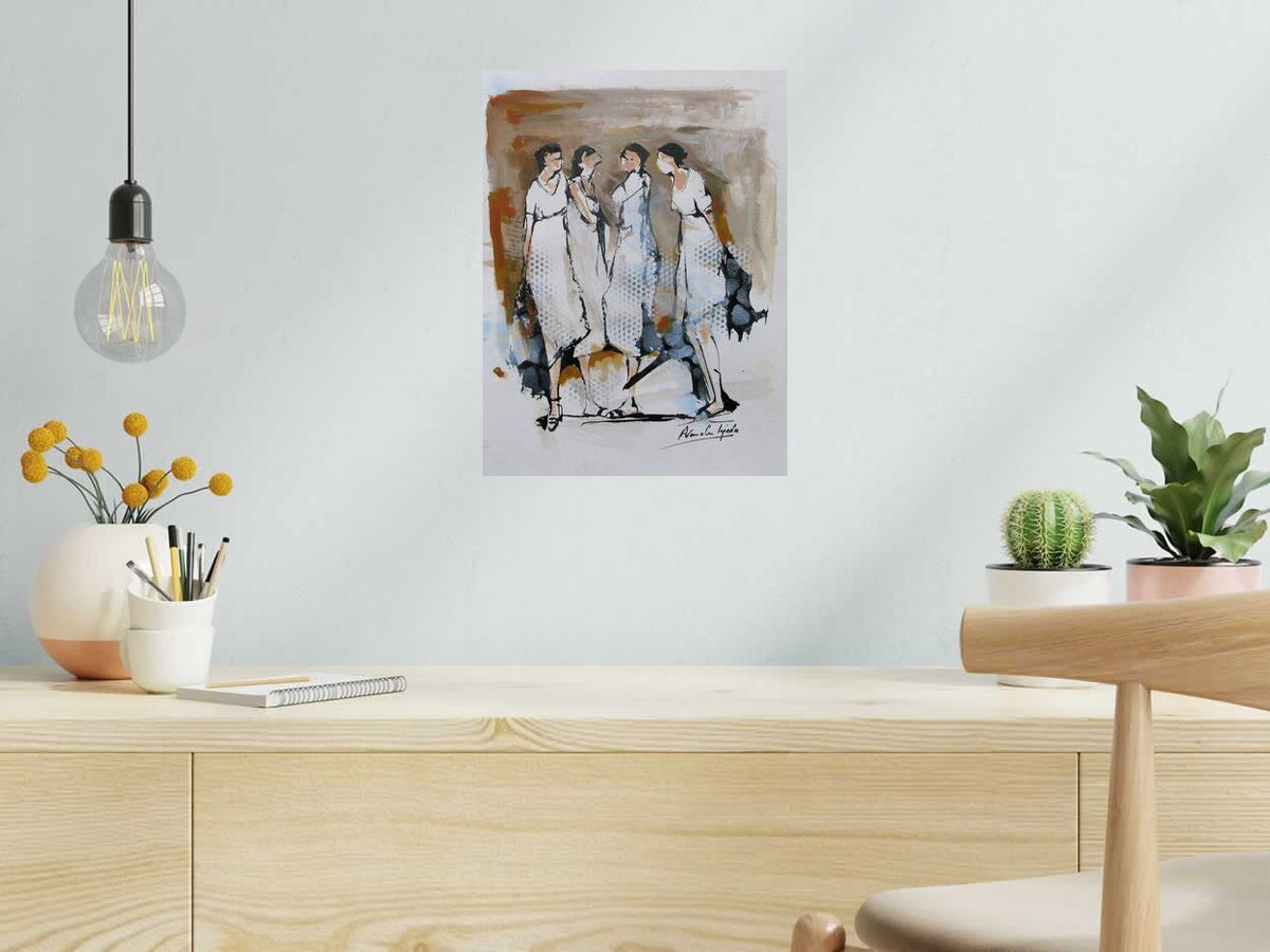 Dessin Femmes 12 de ARANCHA TEJEDOR dans un intérieur – 30 × 40 cm