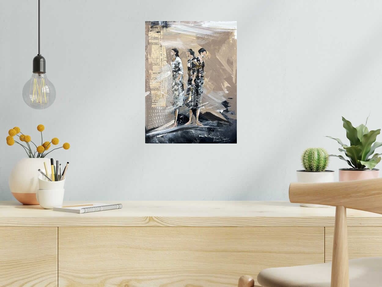 Dessin Femmes 27 de ARANCHA TEJEDOR dans un intérieur – 30 × 40 cm