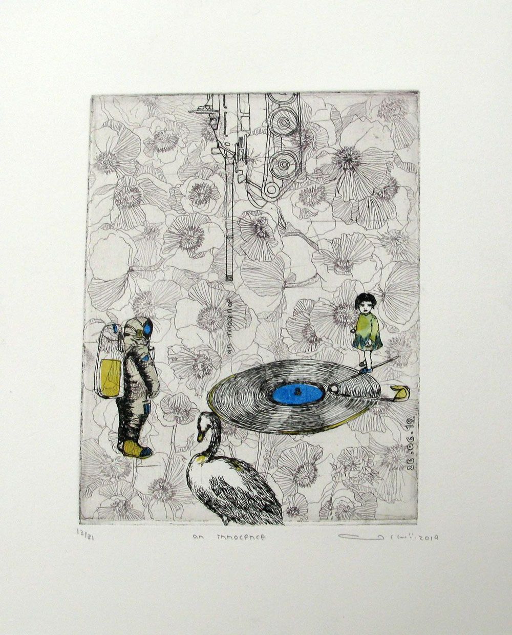 Dessin figuratif petit format AN INNOCENCE – ATSUKO ISHII – 30 × 24 cm