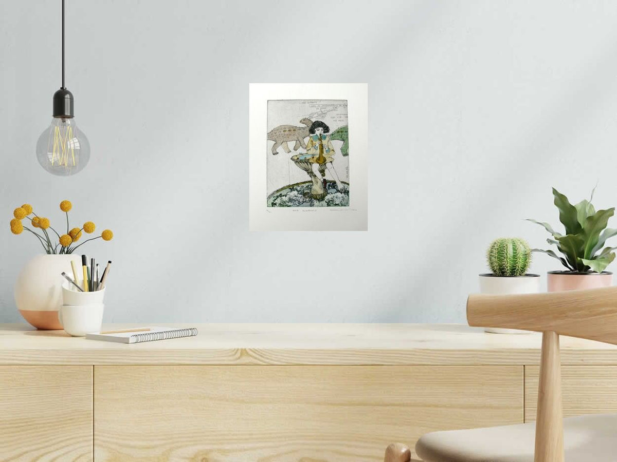Dessin AND SUDDENLY de ATSUKO ISHII dans un intérieur – 30 × 24 cm