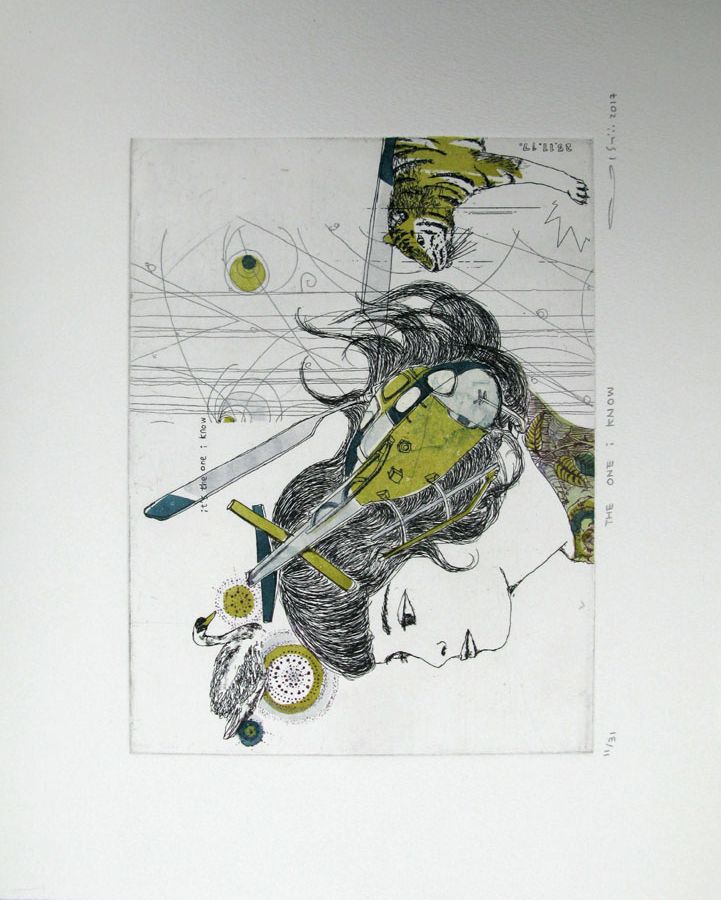 Dessin figuratif petit format THE ONE I KNOW – ATSUKO ISHII – 30 × 24 cm