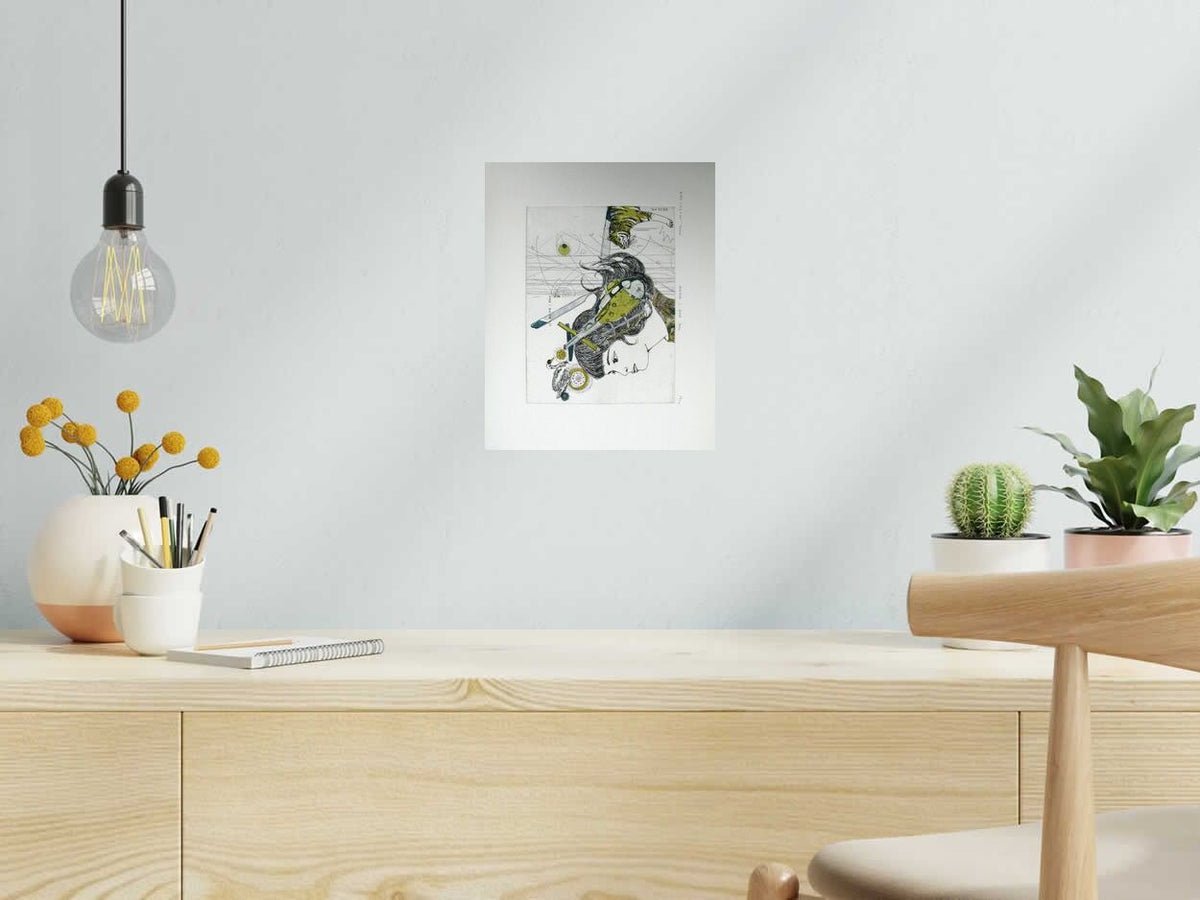 Dessin THE ONE I KNOW de ATSUKO ISHII dans un intérieur – 30 × 24 cm