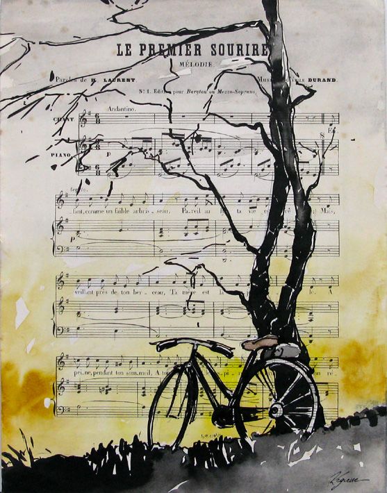 Dessin figuratif petit format LE PREMIER SOURIRE – CYRIL REGUERRE – 27 × 35 cm
