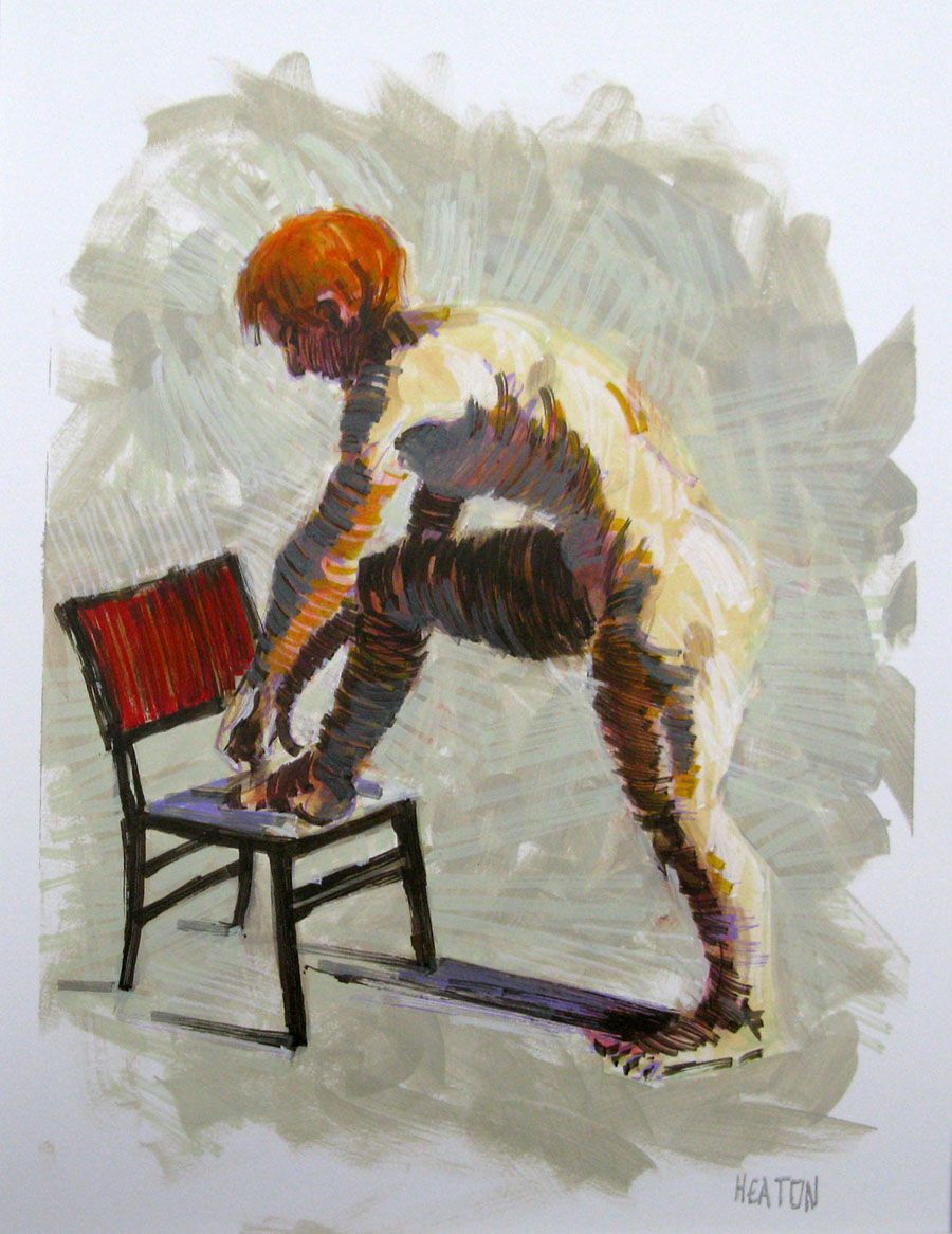 Dessin figuratif petit format SANS TITRE 5 – HEATON RUDYARD – 40 × 30 cm