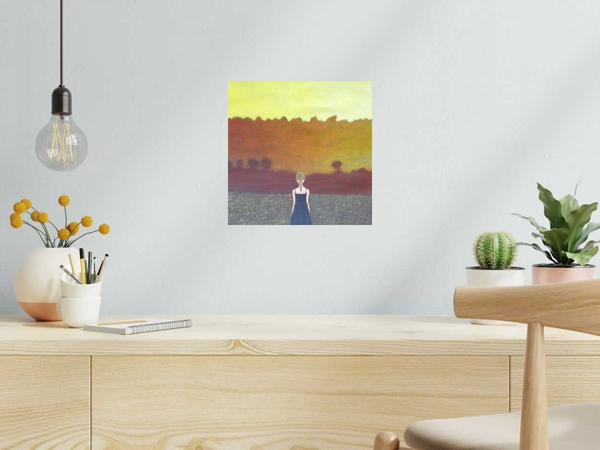 Dessin Sans titre 16 de KATSUKO KUROYA dans un intérieur – 30 × 30 cm