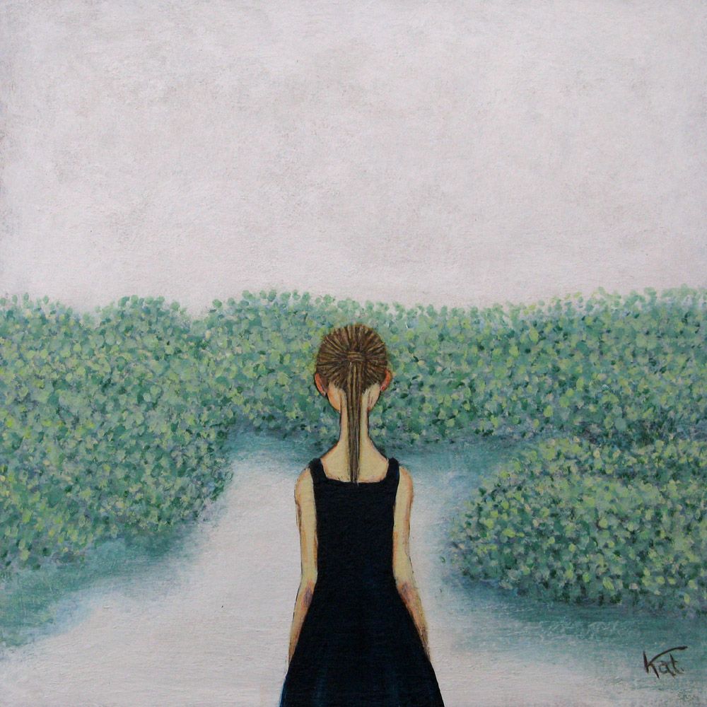 Dessin figuratif petit format Sans titre 40 – KATSUKO KUROYA – 15 × 15 cm
