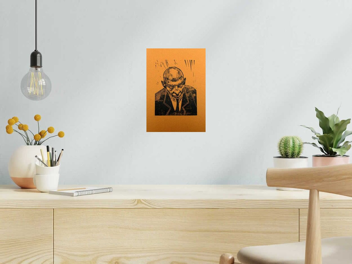 Dessin I KISS THE WALLS de OLIVIER MASSEBEUF dans un intérieur – 7 × 21 cm