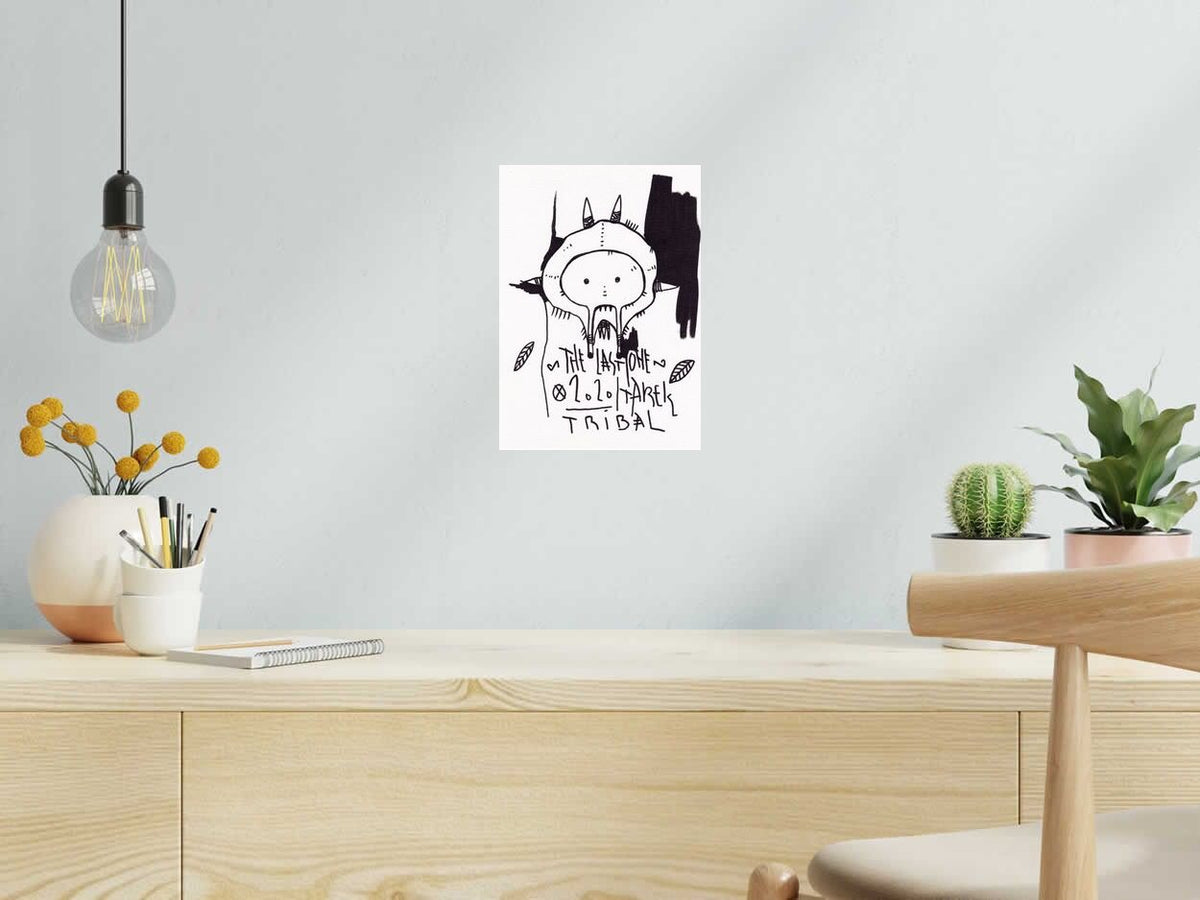 Dessin THE LAST ONE de TAREK dans un intérieur – 7 × 21 cm