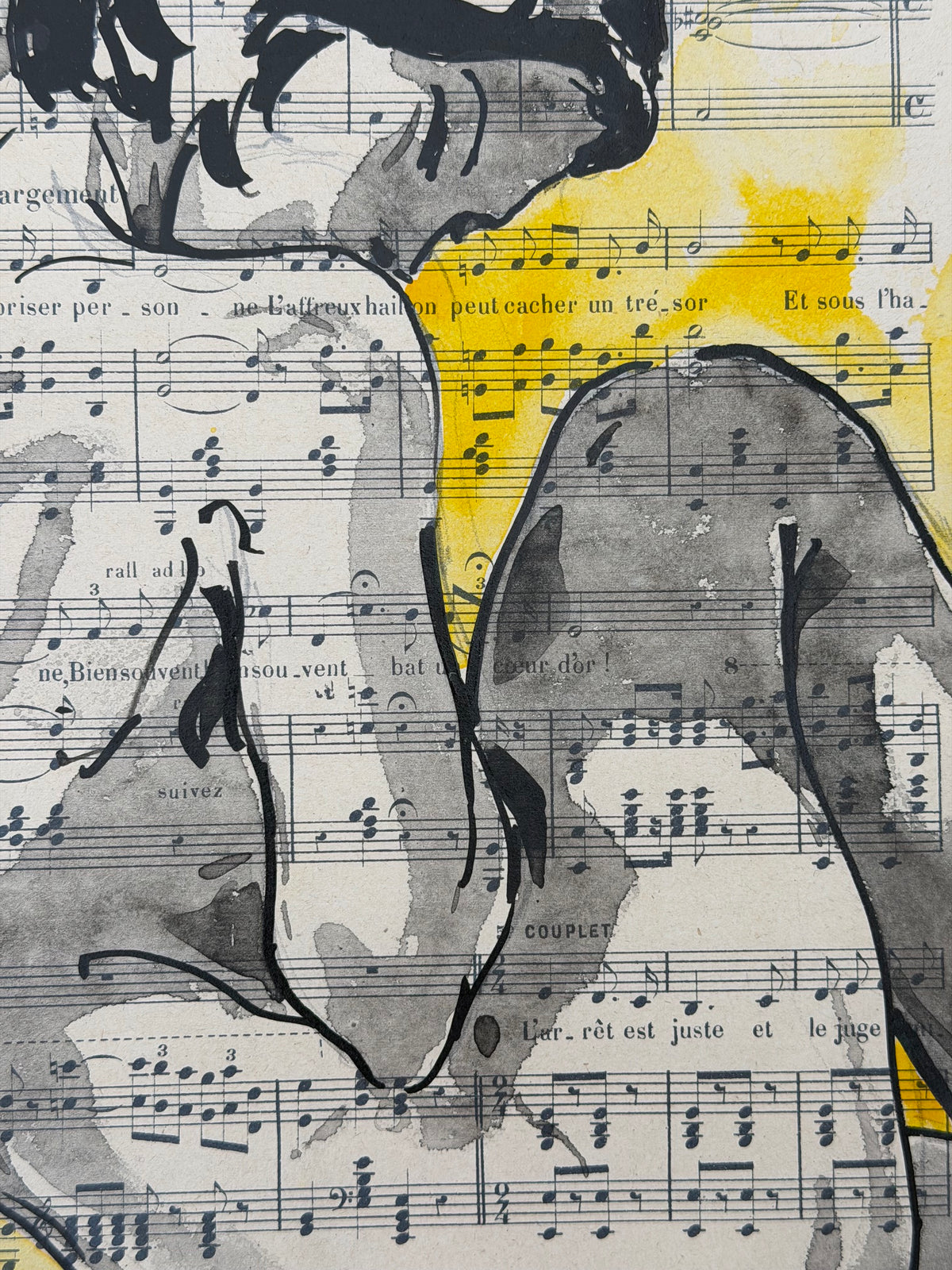 Dessin Un Trésor de CYRIL REGUERRE dans un intérieur – 28 × 35 cm