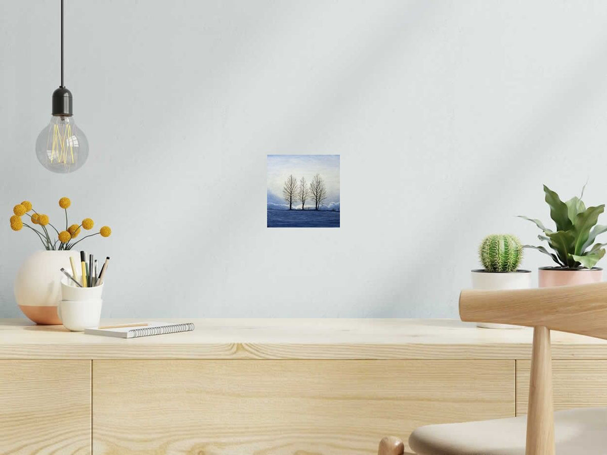 Dessin MORNING SKY de KATSUKO KUROYA dans un intérieur – 15 × 15 cm