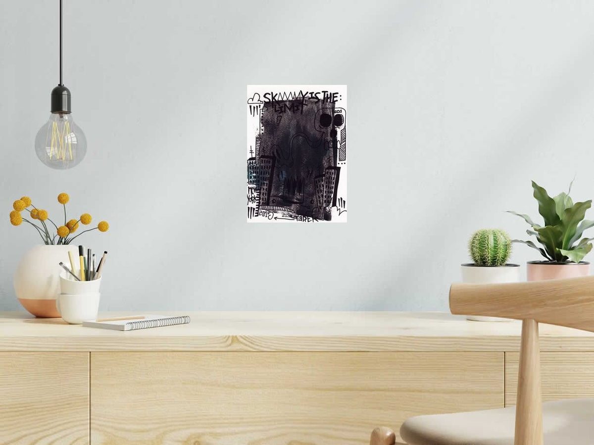Dessin SKY IS THE LIMIT de TAREK dans un intérieur – 29 × 21 cm