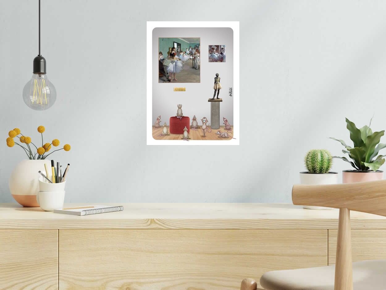 Digigraphie DEGAS de L'ARTISTE PITRE dans un intérieur – 30 × 40 cm