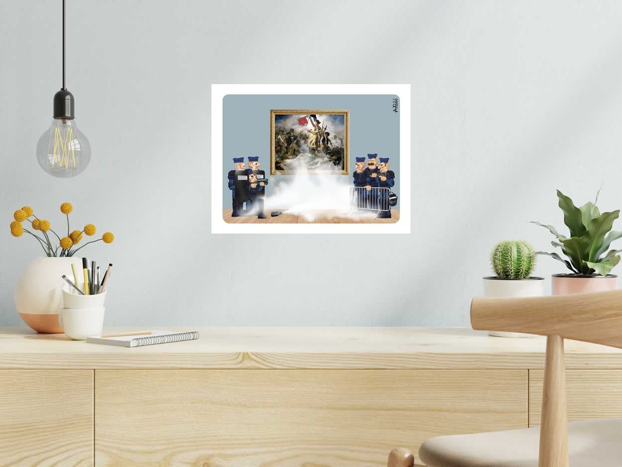 Digigraphie DELACROIX de L'ARTISTE PITRE dans un intérieur – 40 × 30 cm