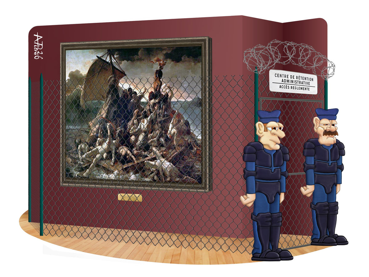 Digigraphie figuratif petit format MEDUSE – L'ARTISTE PITRE – 40 × 30 cm