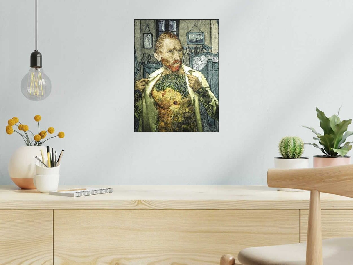 Digigraphie VINCENT'S BEDROOM de OliR dans un intérieur – 40 × 30 cm