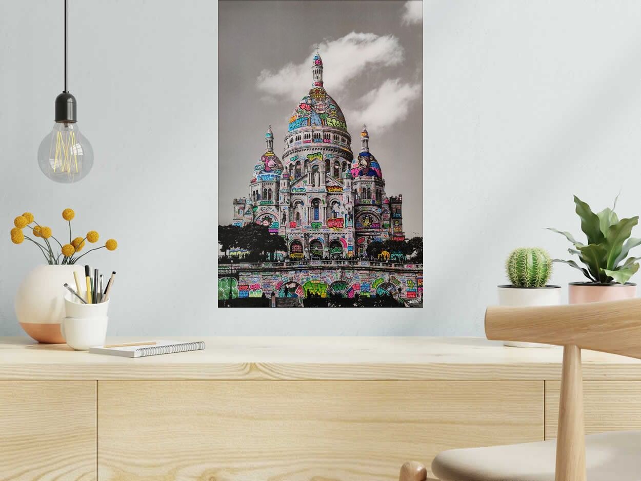 Digigraphie MONTMARTRE de BLACH dans un intérieur – 40 × 60 cm