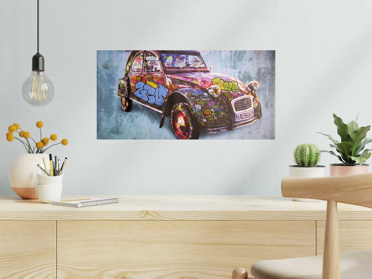 Digigraphie 2 CV de BLACH dans un intérieur – 40 × 60 cm
