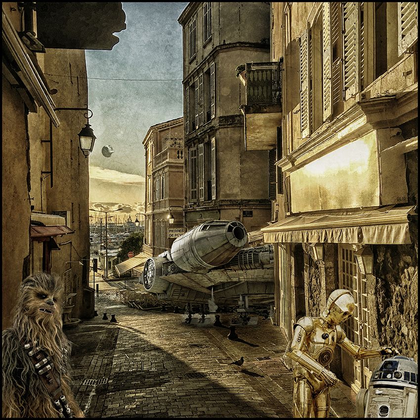 Digigraphie petit format CANNES WARS – OliR – 30 × 30 cm