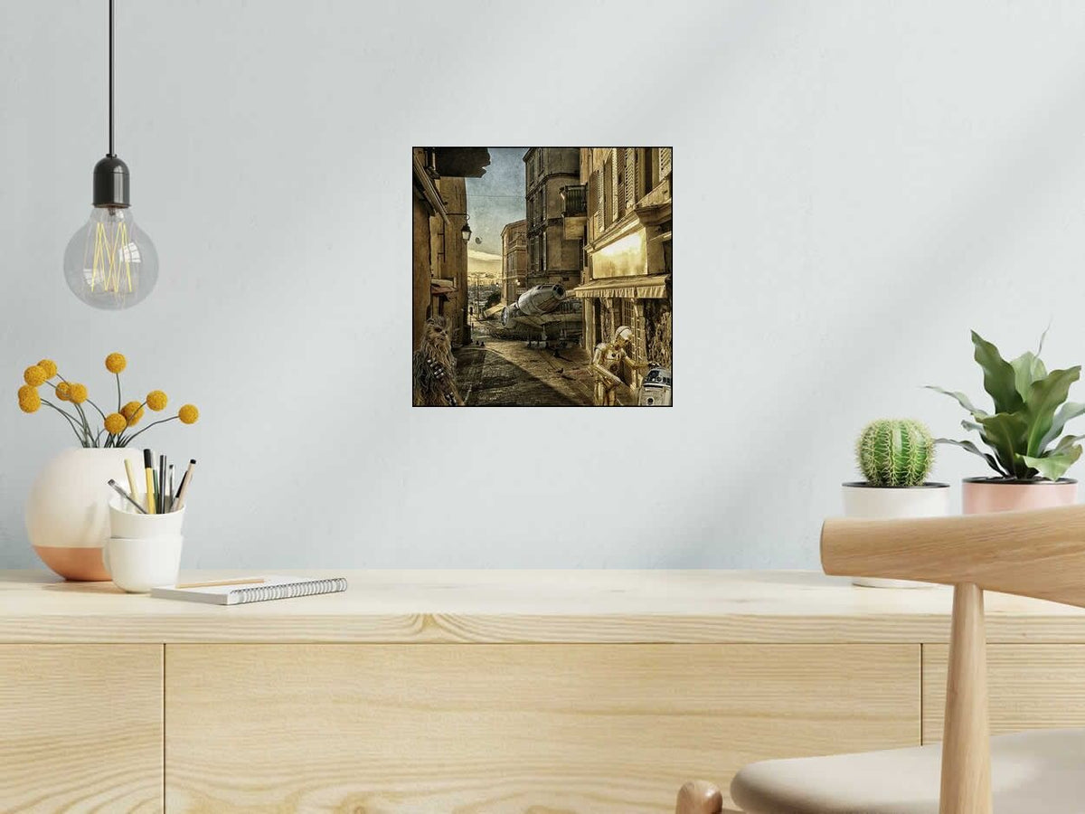 Digigraphie CANNES WARS de OliR dans un intérieur – 30 × 30 cm