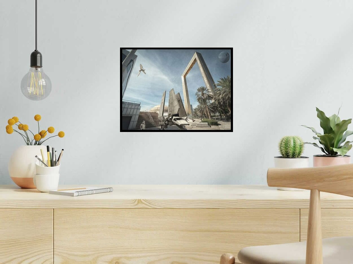 Digigraphie SW The frame II de OliR dans un intérieur – 40 × 30 cm