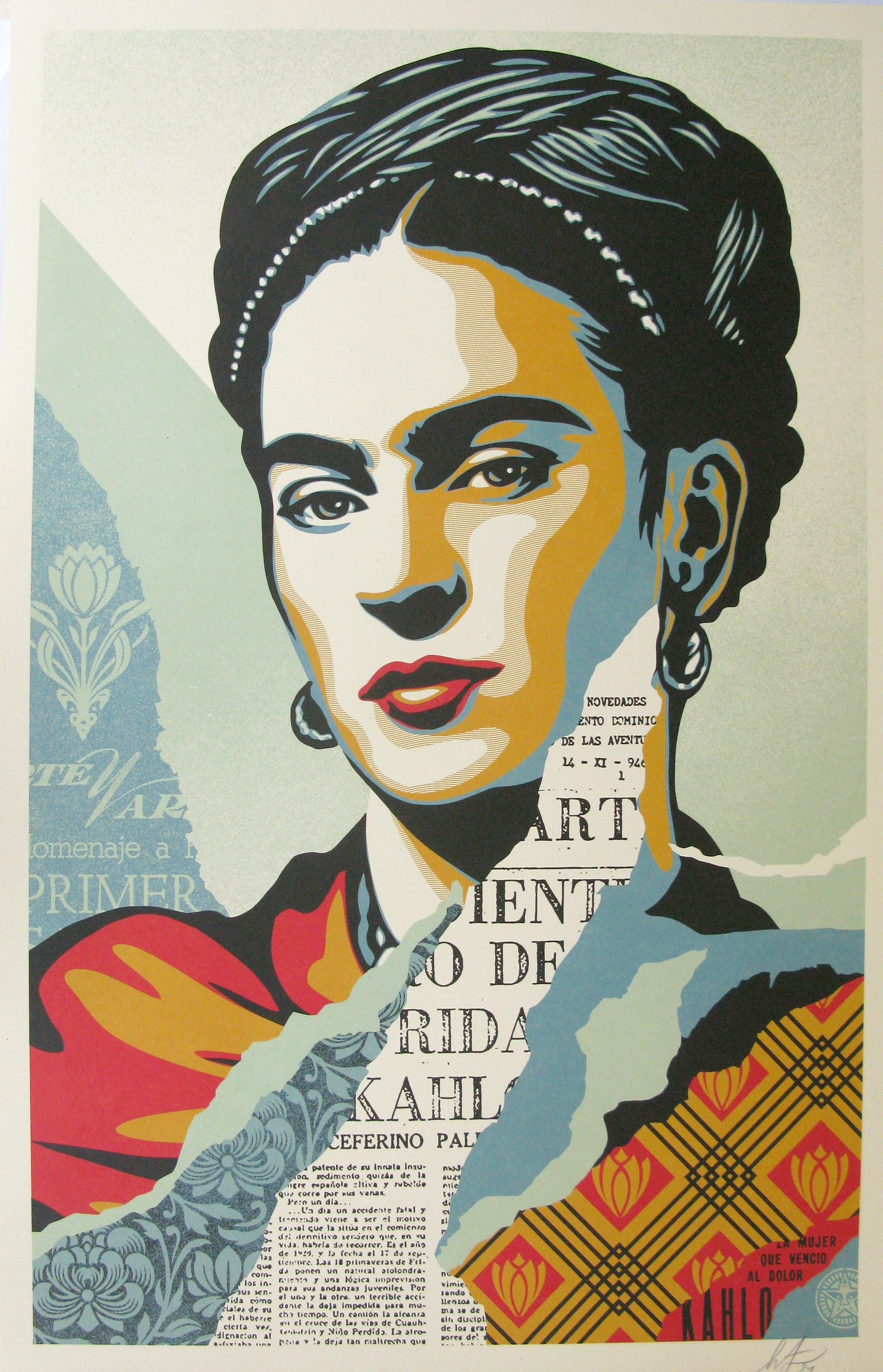 edition d art lithographie Frida de Shepard Fairey OBEY, 61 x 92 cm, signée recto