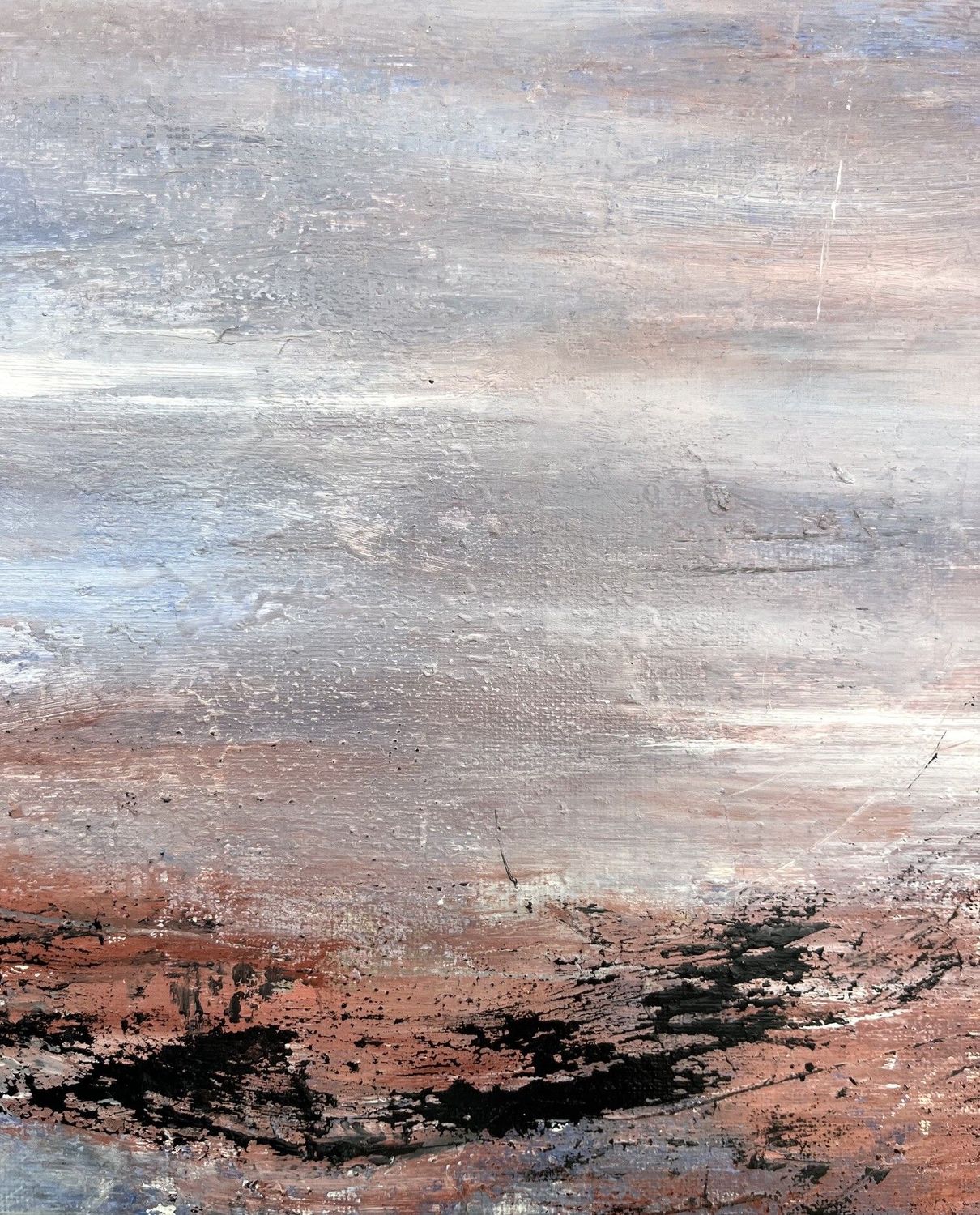 Tableau de PASCALE JACQUEMOND a pour titre  Encore la mer style abstrait dim : PASCALE JACQUEMONDprix:300