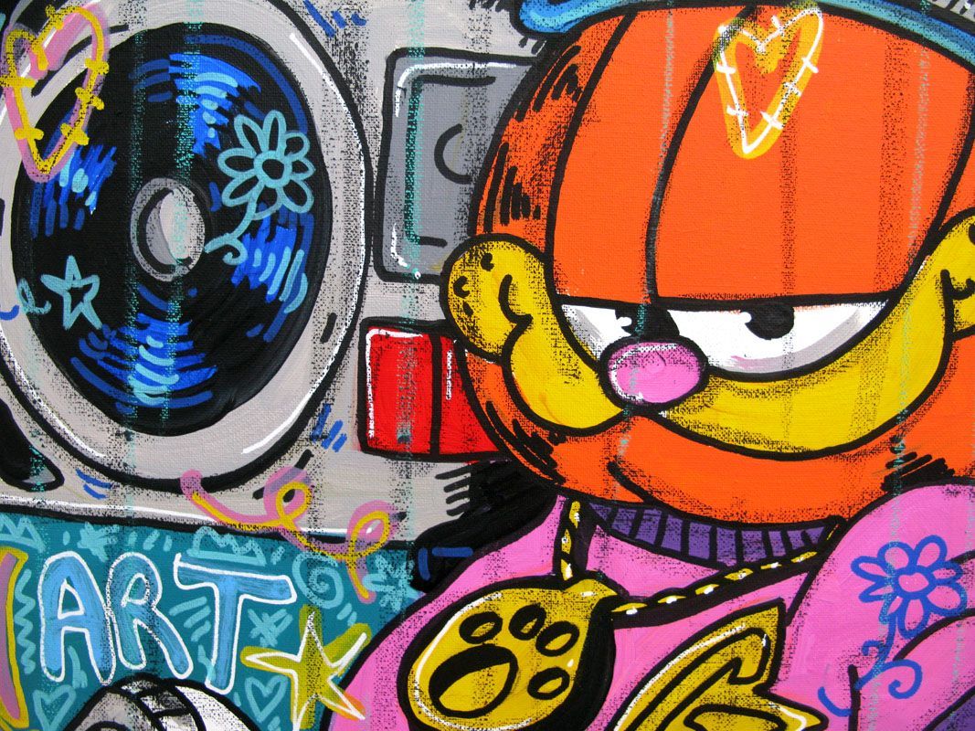 Tableau de RICO SAB a pour titre  Enjoy every moment style street pop art dim : RICO SABprix:450