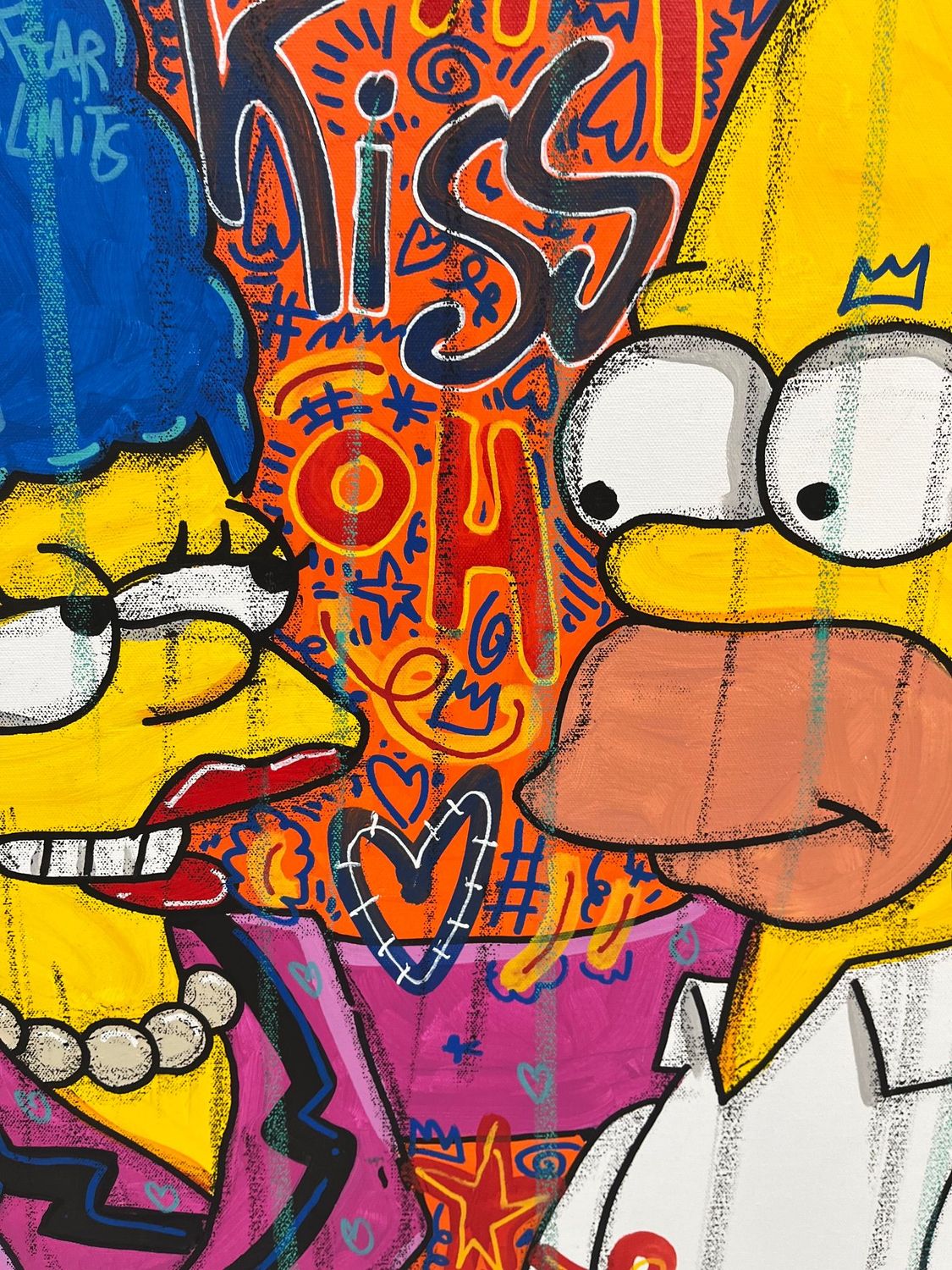 Tableau de RICO SAB a pour titre  Enjoy Kiss style street pop art, street art dim : RICO SABprix:600