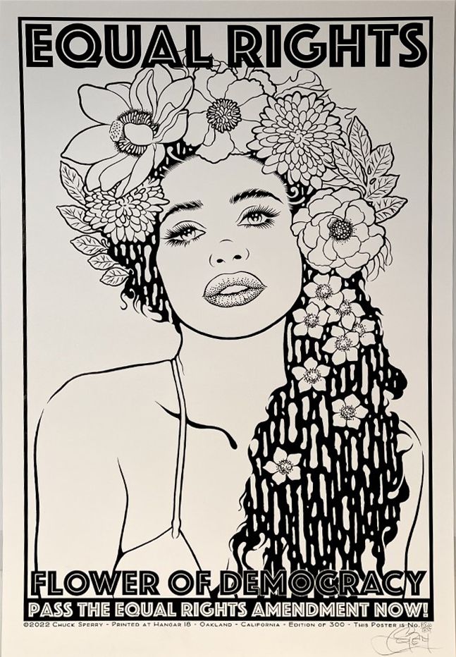 Editions d'art de CHUCK SPERRY a pour titre  EQUAL RIGHTS BLACK AND WHITE style figuratif dim : CHUCK SPERRYprix:400