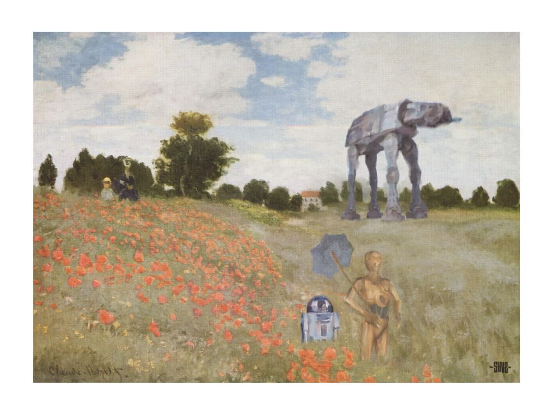Estampe figuratif petit format blanc Les Coquelicots – SHUZ – 30 × 40 cm