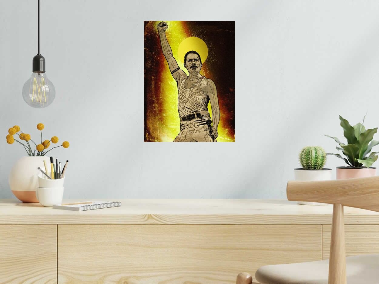 Estampe Freddie de Carlos Olmo dans un intérieur – 30 × 40 cm