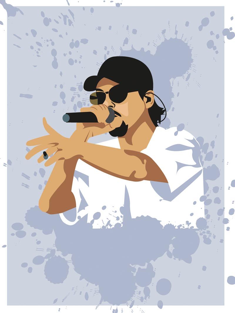 Estampe figuratif petit format gris NEKFEU – JMC – 30 × 40 cm