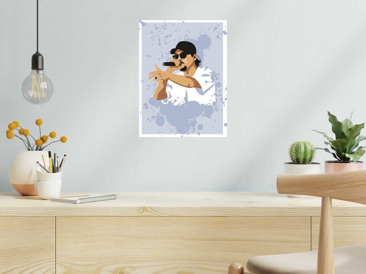 Estampe NEKFEU de JMC dans un intérieur – 30 × 40 cm