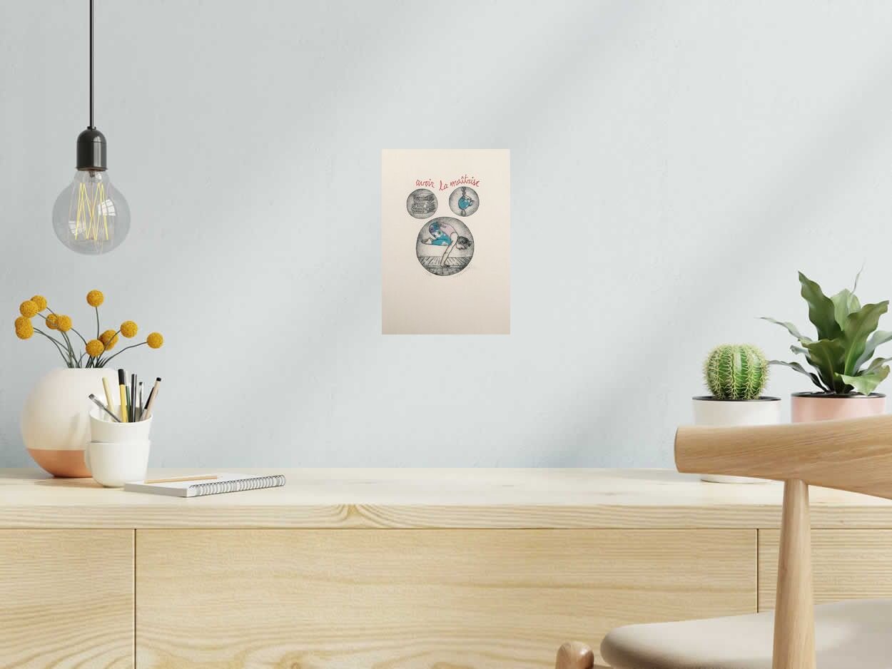 Estampe Avoir la maîtrise de NAVIEILLEVILLE dans un intérieur – 18 × 26 cm
