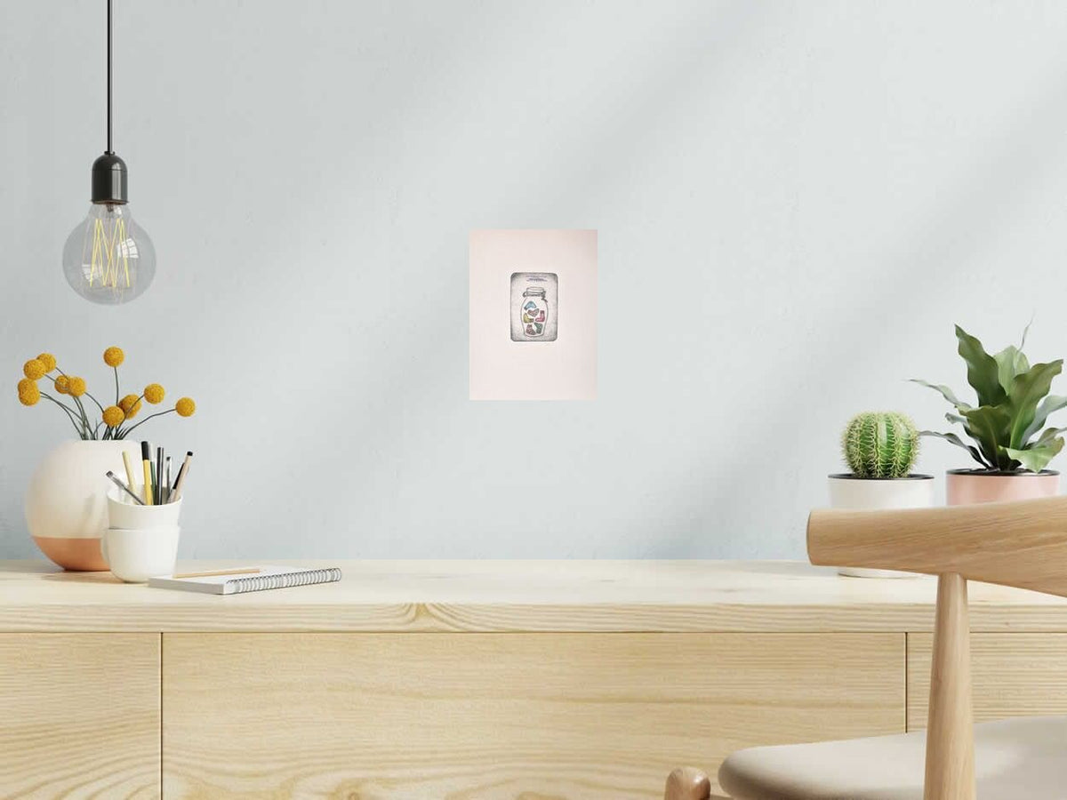Estampe Conserver sa fantaisie de NAVIEILLEVILLE dans un intérieur – 15 × 20 cm