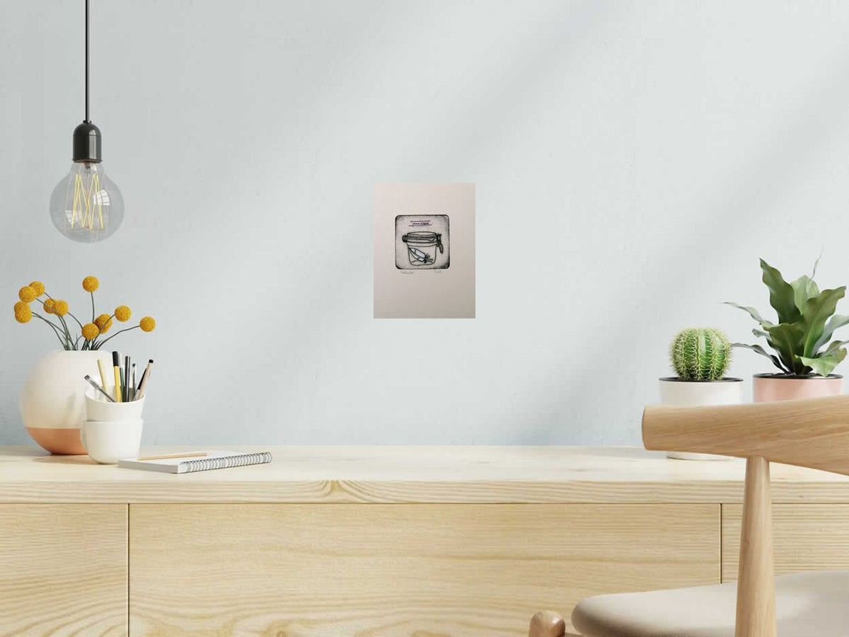 Estampe Conserver sa légèreté de NAVIEILLEVILLE dans un intérieur – 15 × 20 cm