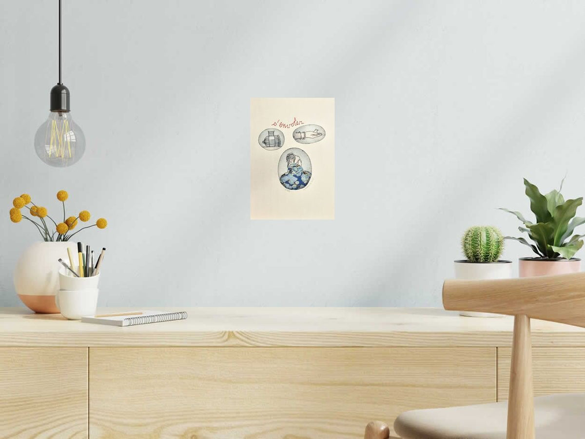 Estampe S'envoler de NAVIEILLEVILLE dans un intérieur – 18 × 26 cm