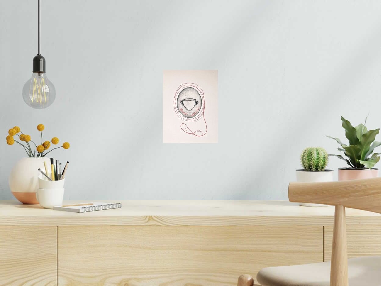 Estampe Savoir recevoir de NAVIEILLEVILLE dans un intérieur – 18 × 24 cm