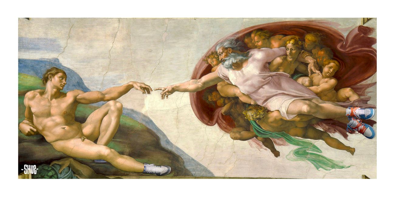 Estampe figuratif petit format God's Plan – SHUZ – 40 × 2 cm