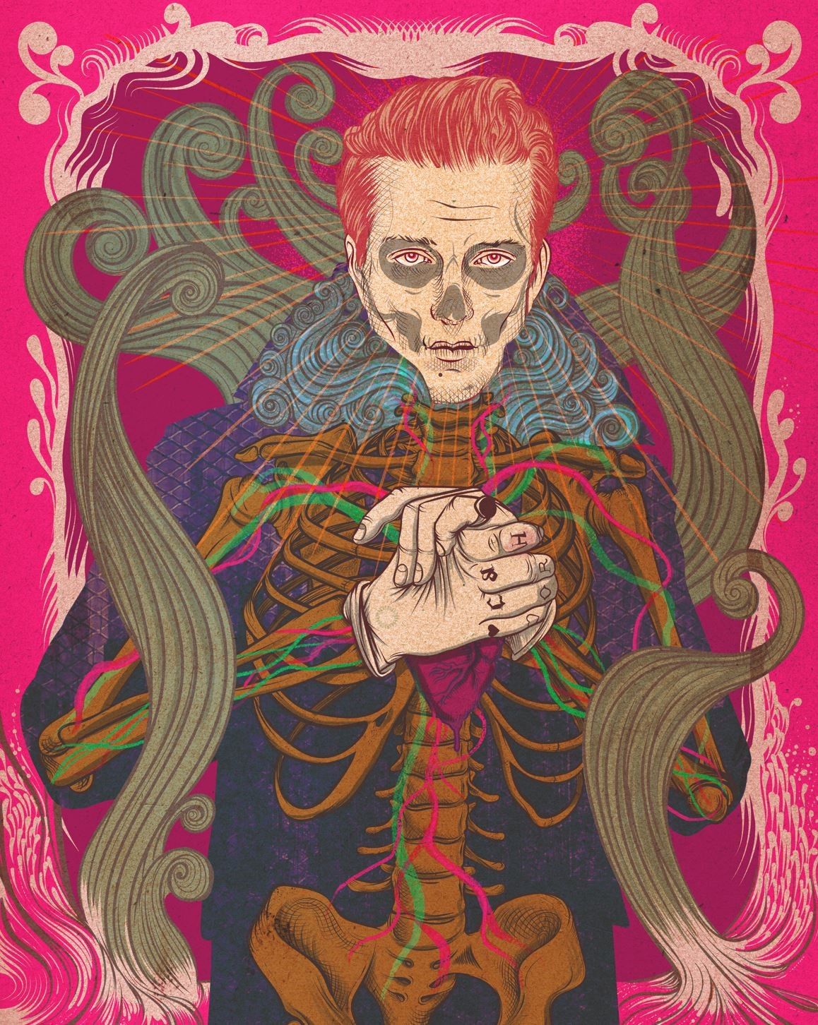 Estampe figuratif petit format vert Sans titre – Carlos Olmo – 40 × 50 cm