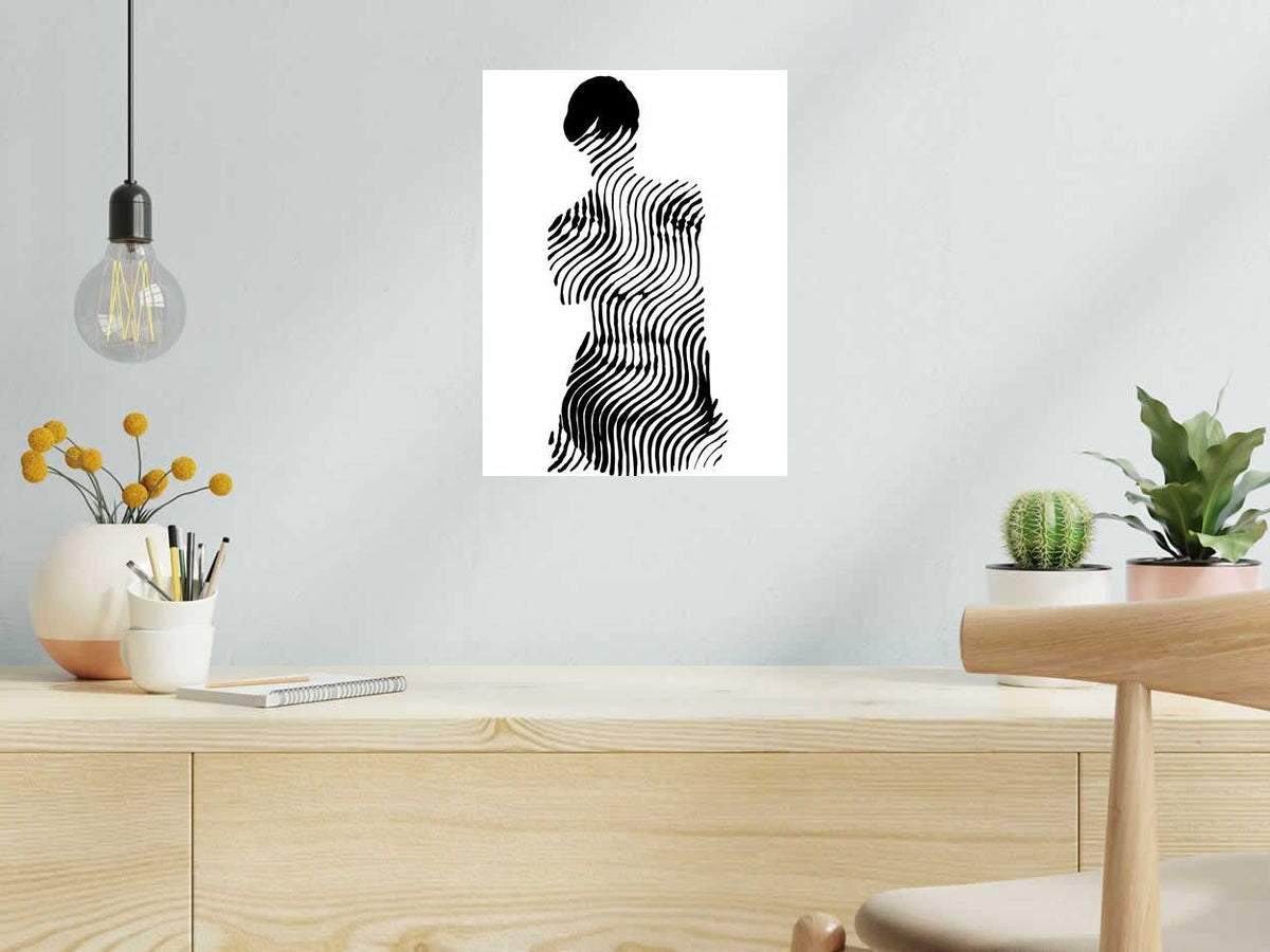 Estampe VENUS DE STROMAE de WAWAPOD dans un intérieur – 30 × 40 cm
