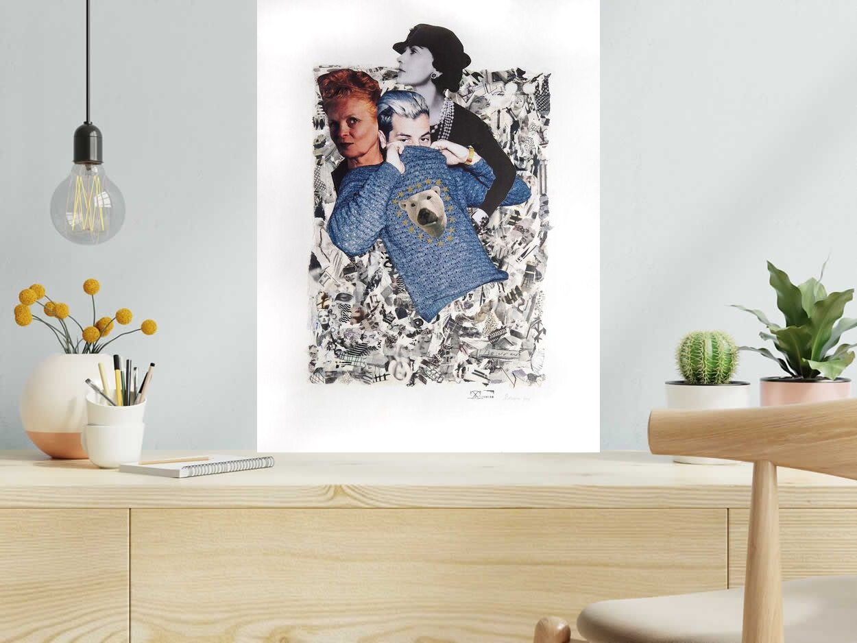 Estampe La peau de l'ours de FLOREPEA dans un intérieur – 50 × 66 cm