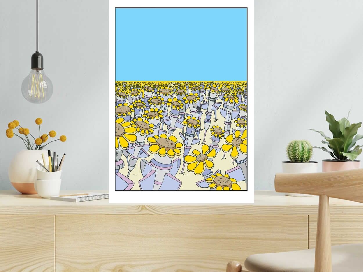 Estampe Resilience de Mark Temlett dans un intérieur – 50 × 70 cm