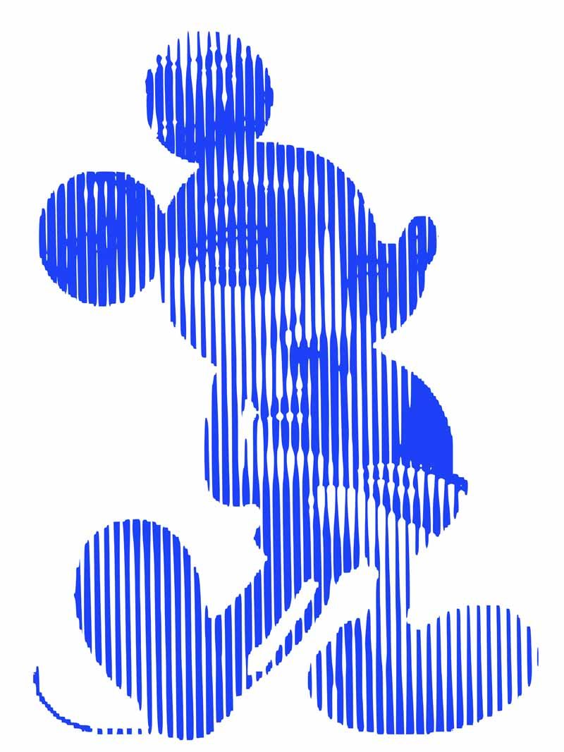 Estampe graphique petit format blanc et bleu MICKEYDAVID – WAWAPOD – 30 × 40 cm