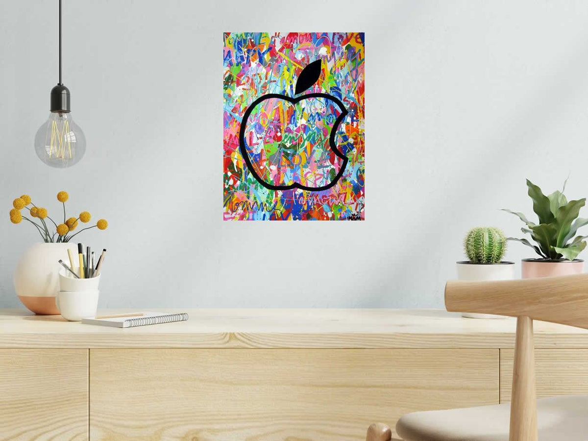 Estampe POMME D'AMOUR de MAM dans un intérieur – 30 × 40 cm