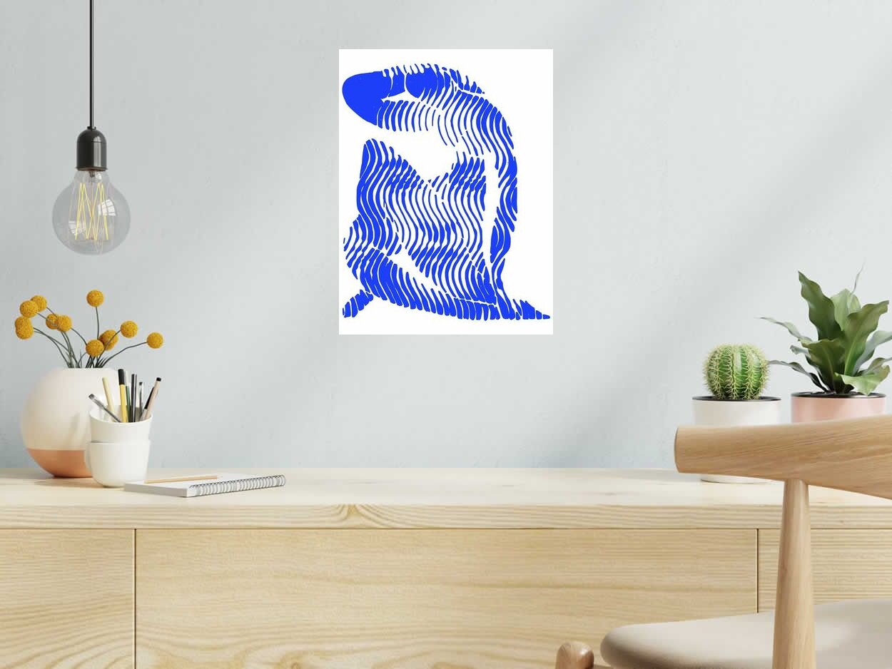 Estampe FRIDA MATISSE de WAWAPOD dans un intérieur – 30 × 40 cm