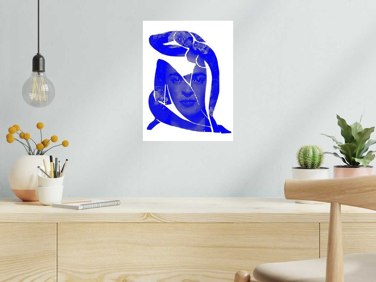 Estampe FRIDA MATISSE de WAWAPOD dans un intérieur – 30 × 40 cm