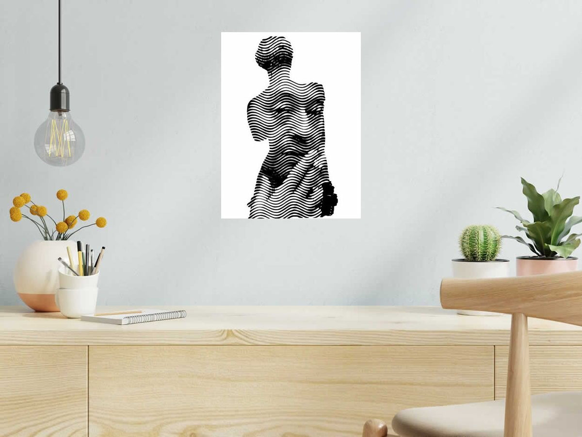 Estampe VENUS GAINSBOURG de WAWAPOD dans un intérieur – 30 × 40 cm