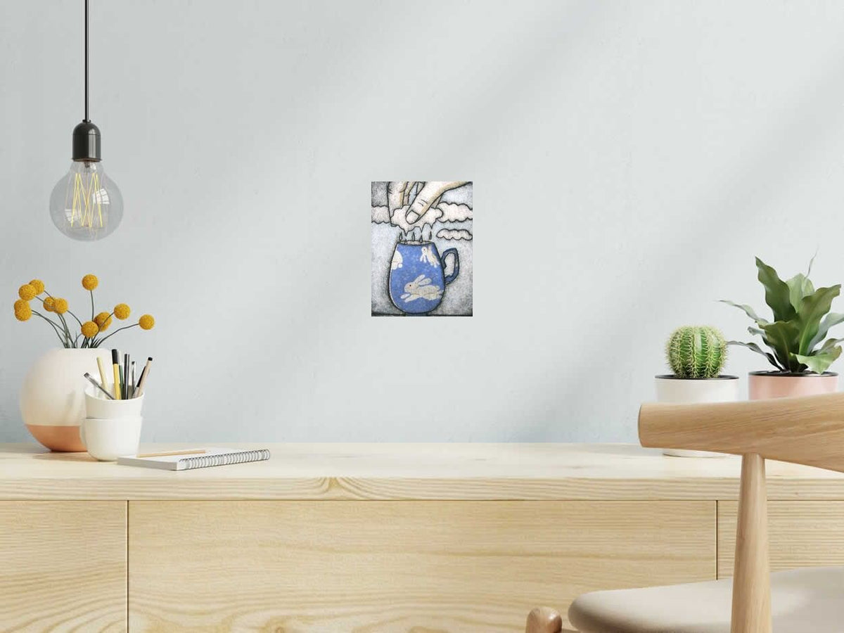 Estampe nuage de lait de NAVIEILLEVILLE dans un intérieur – 15 × 20 cm